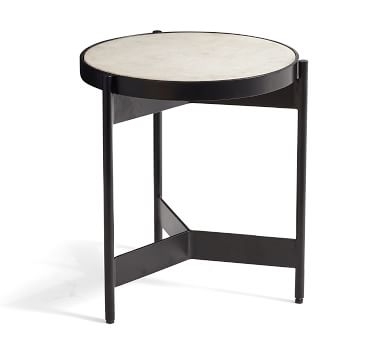 Warren 15" Round Marble End Table - Image 4