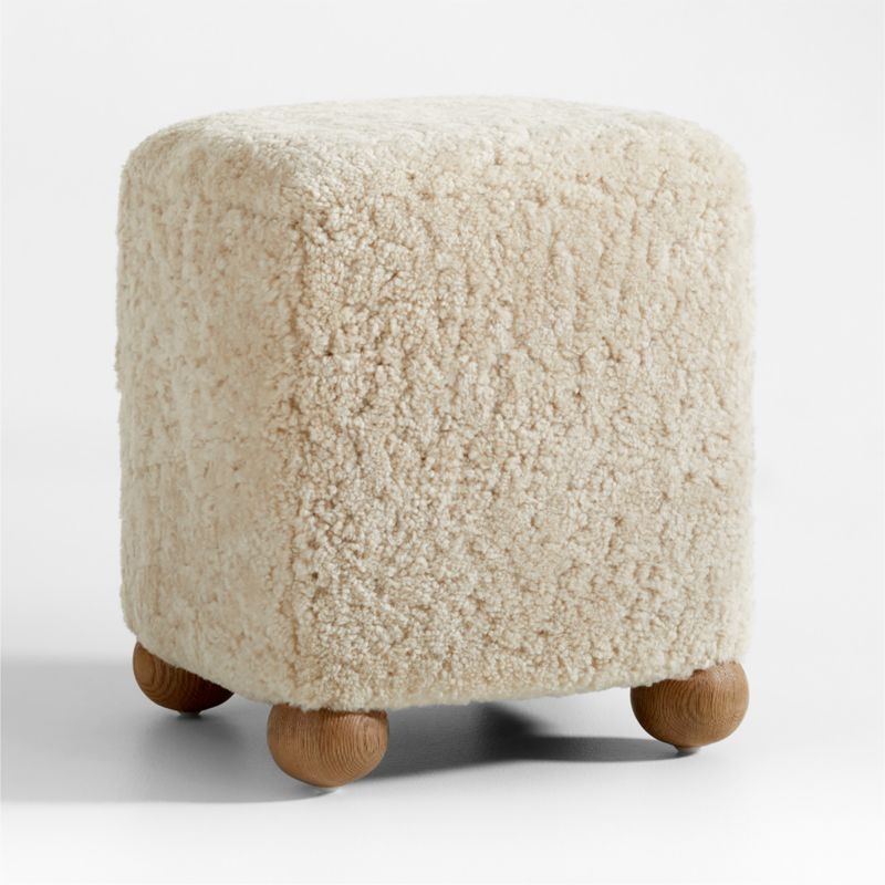 L'Enchere Square Wool Ottoman by Athena Calderone - Image 3