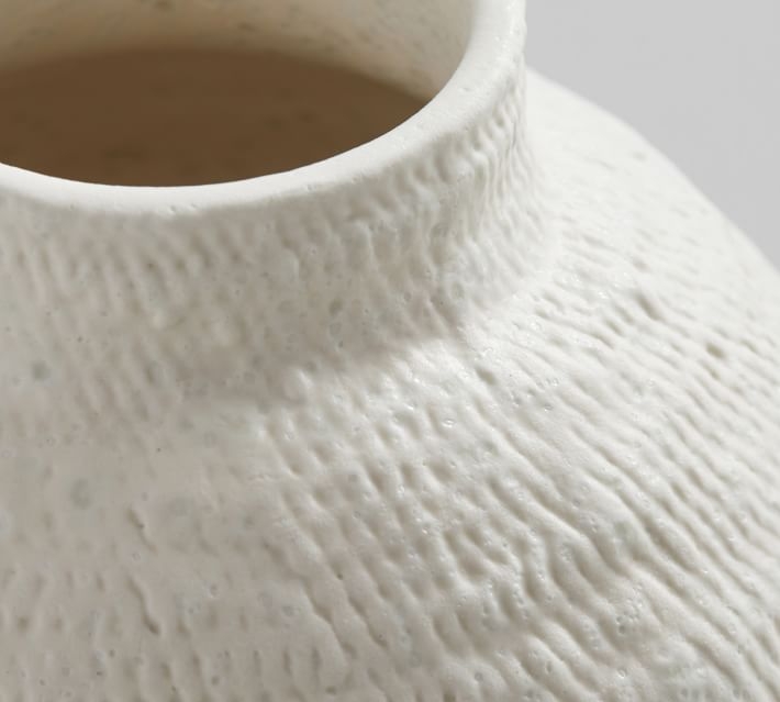 Frasier Handcrafted Ceramic Vase, Bud Vase, White - Image 3