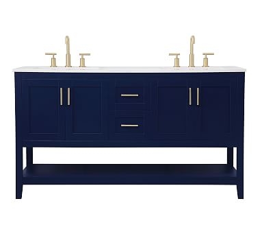 Blue Belleair Double Sink Vanity, 60" - Image 0