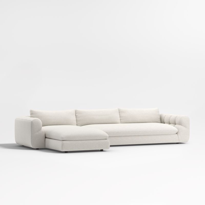 Cambria Bouclé 2-Piece Left-Arm Chaise Sectional Sofa - Image 1