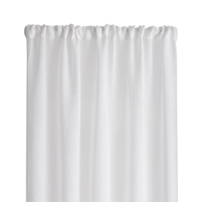 Linen Sheer 52"x96" White Curtain Panel - Image 0