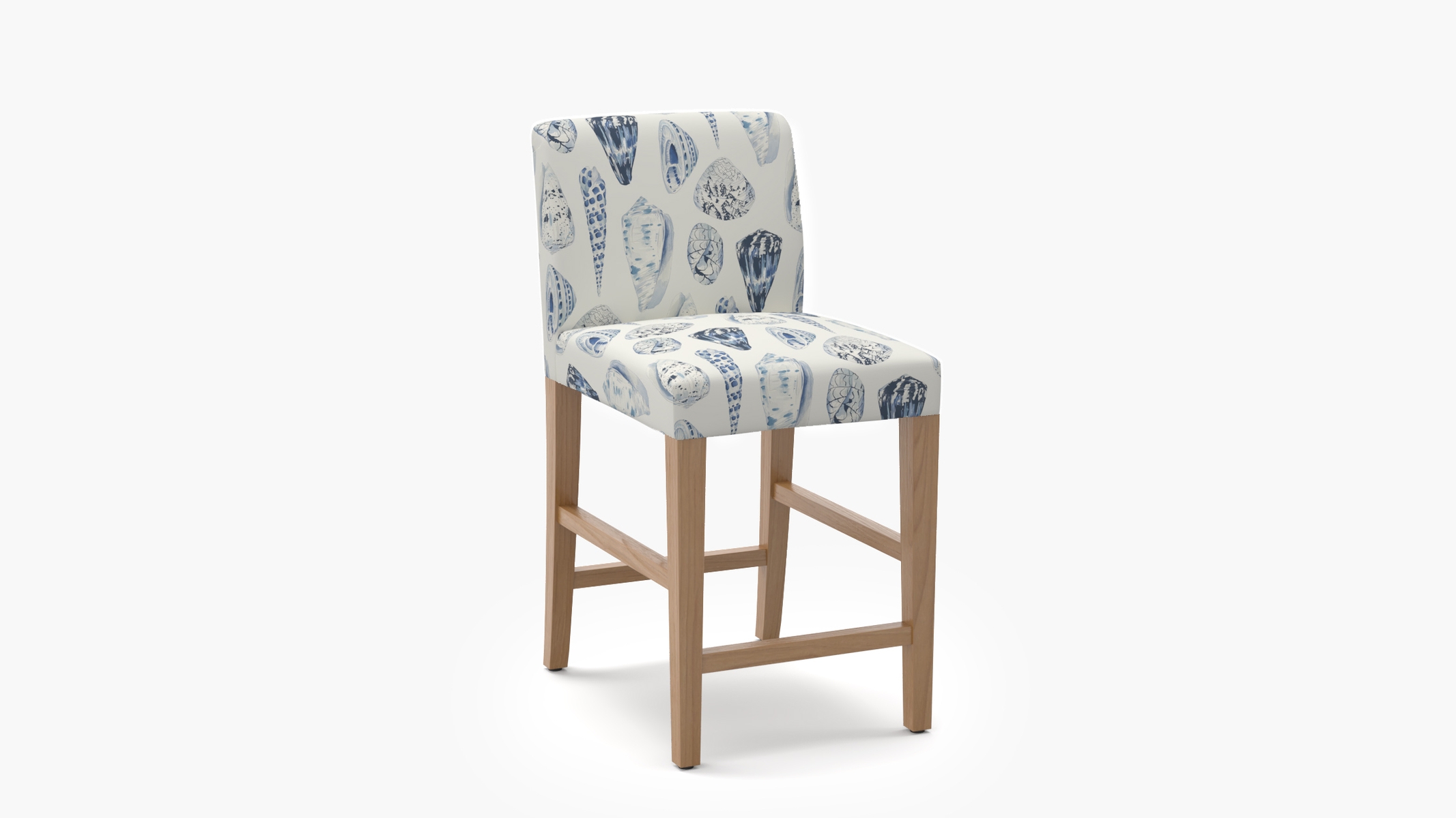 Signature Dining Counter Stool, Pistachio Kan-Shie, Natural Square Tapered Leg - Image 1