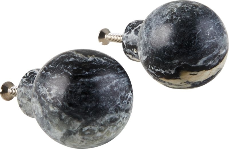 Black and White Marble Ball Knob - Image 5