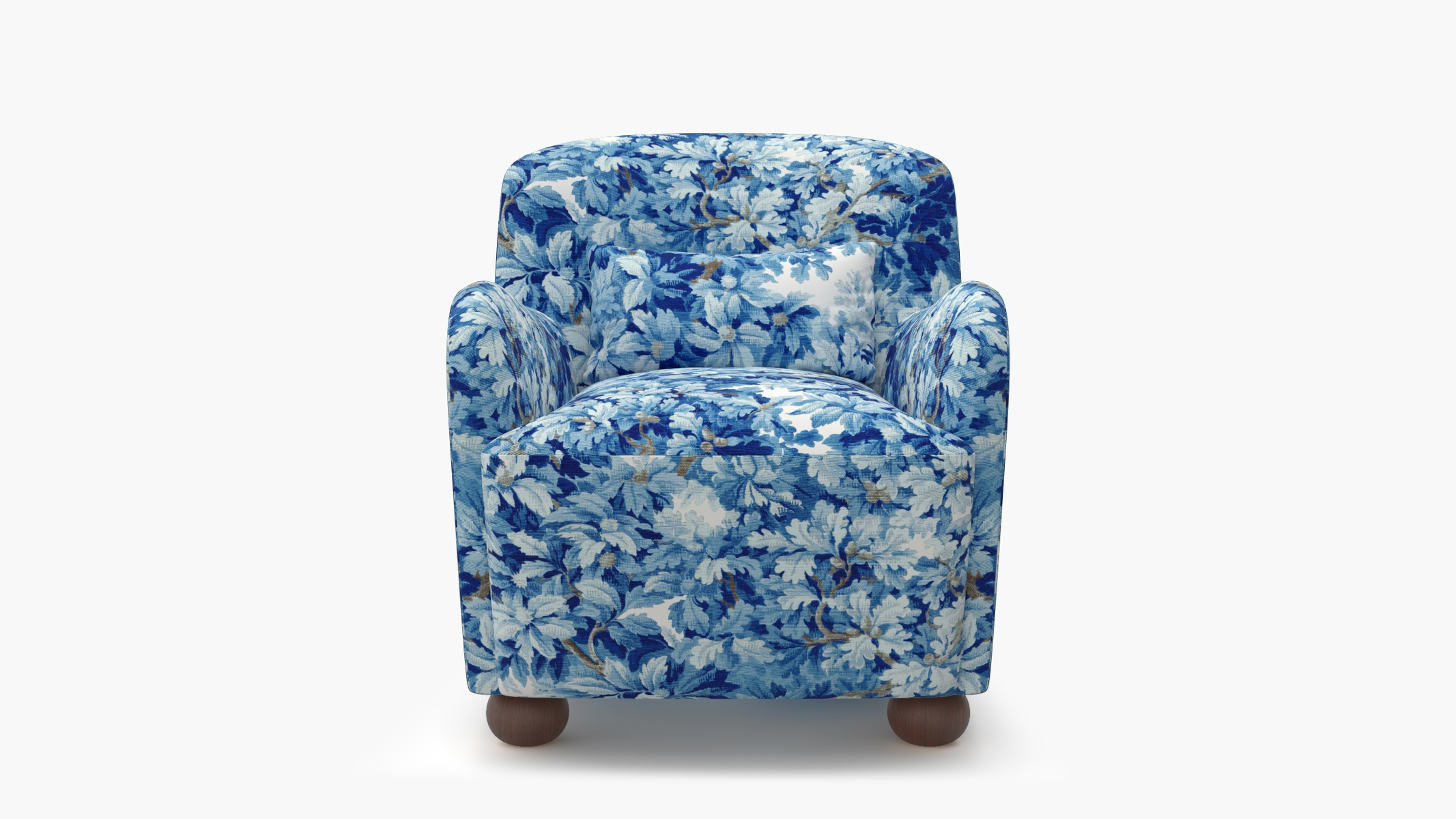 Club Chair, Limoges Bois De Chene, Walnut Bun Foot - Image 0