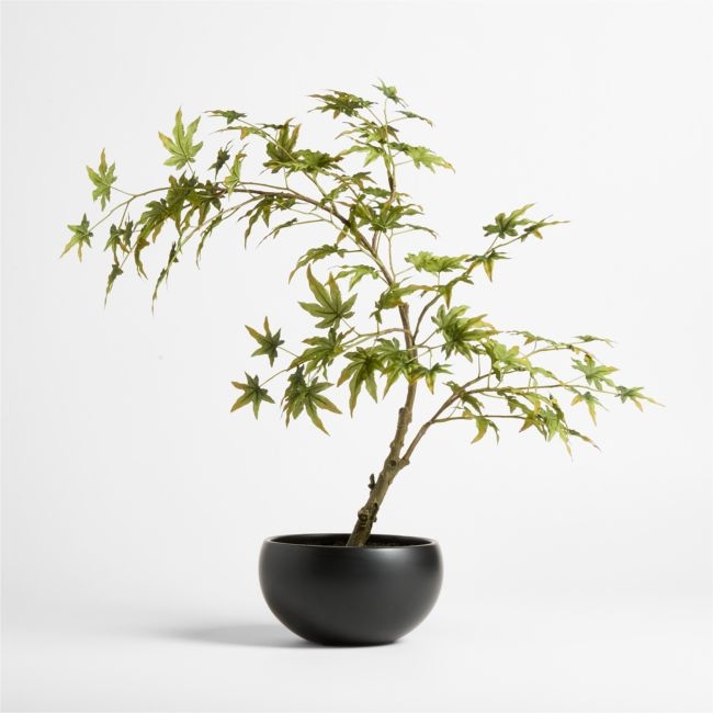 Potted Faux Japanese Maple Tree Green 24" - Image 0
