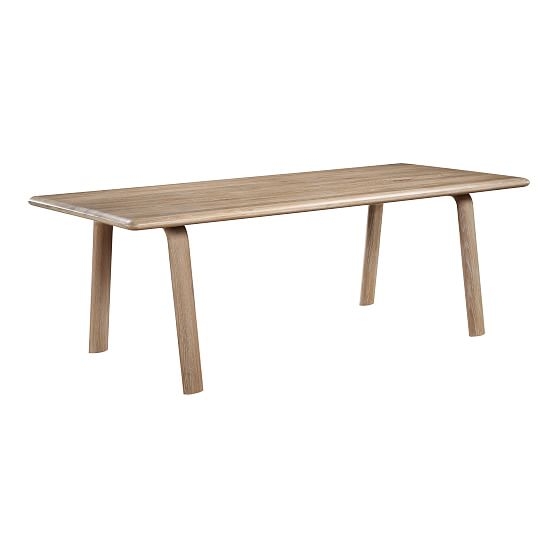 Simple 88" Rectangle Dining Table, White Oak - Image 0