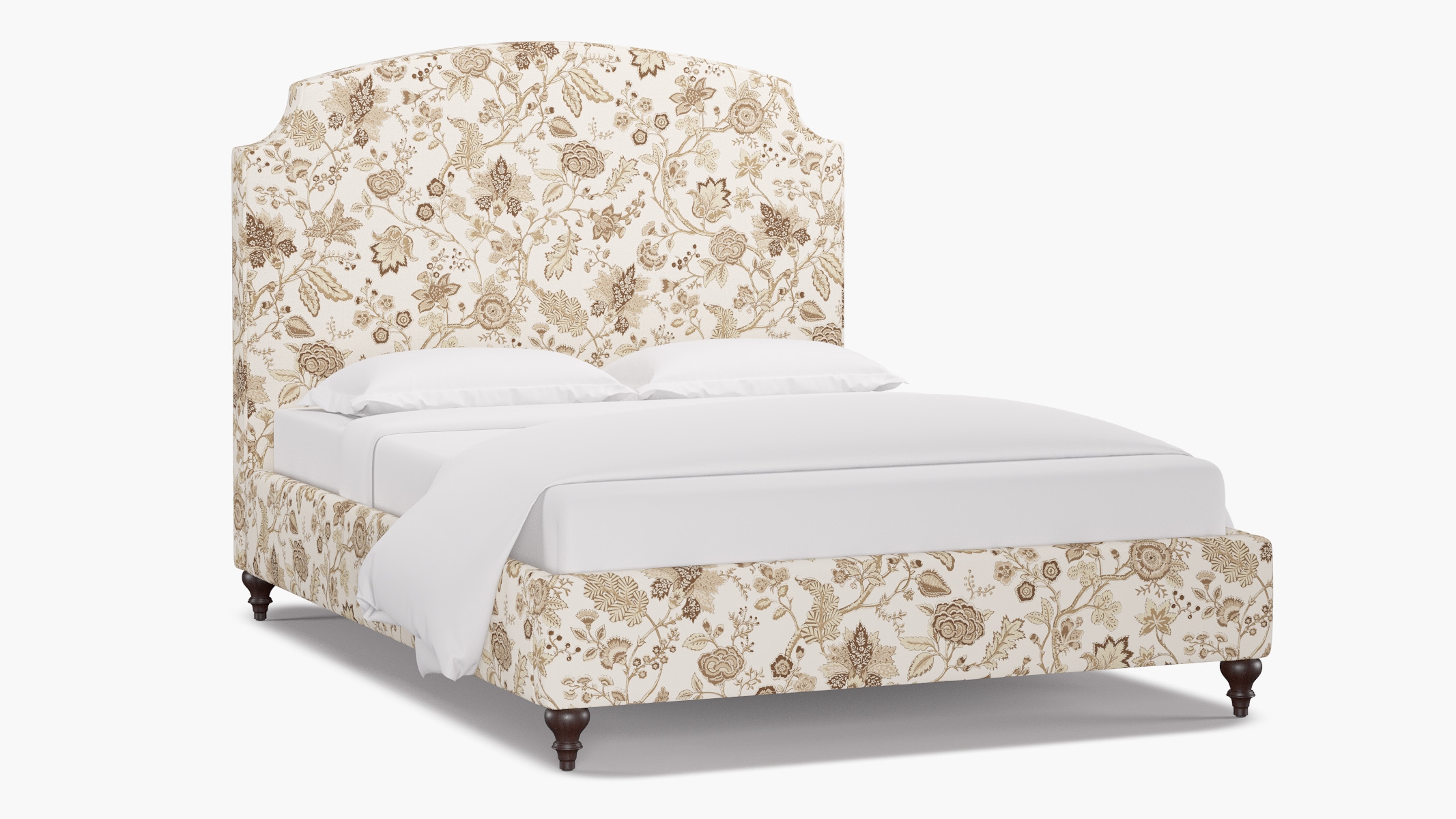 Cove Bed, Tawny La Vendee, Espresso Traditional Turned Leg, Twin - Image 1