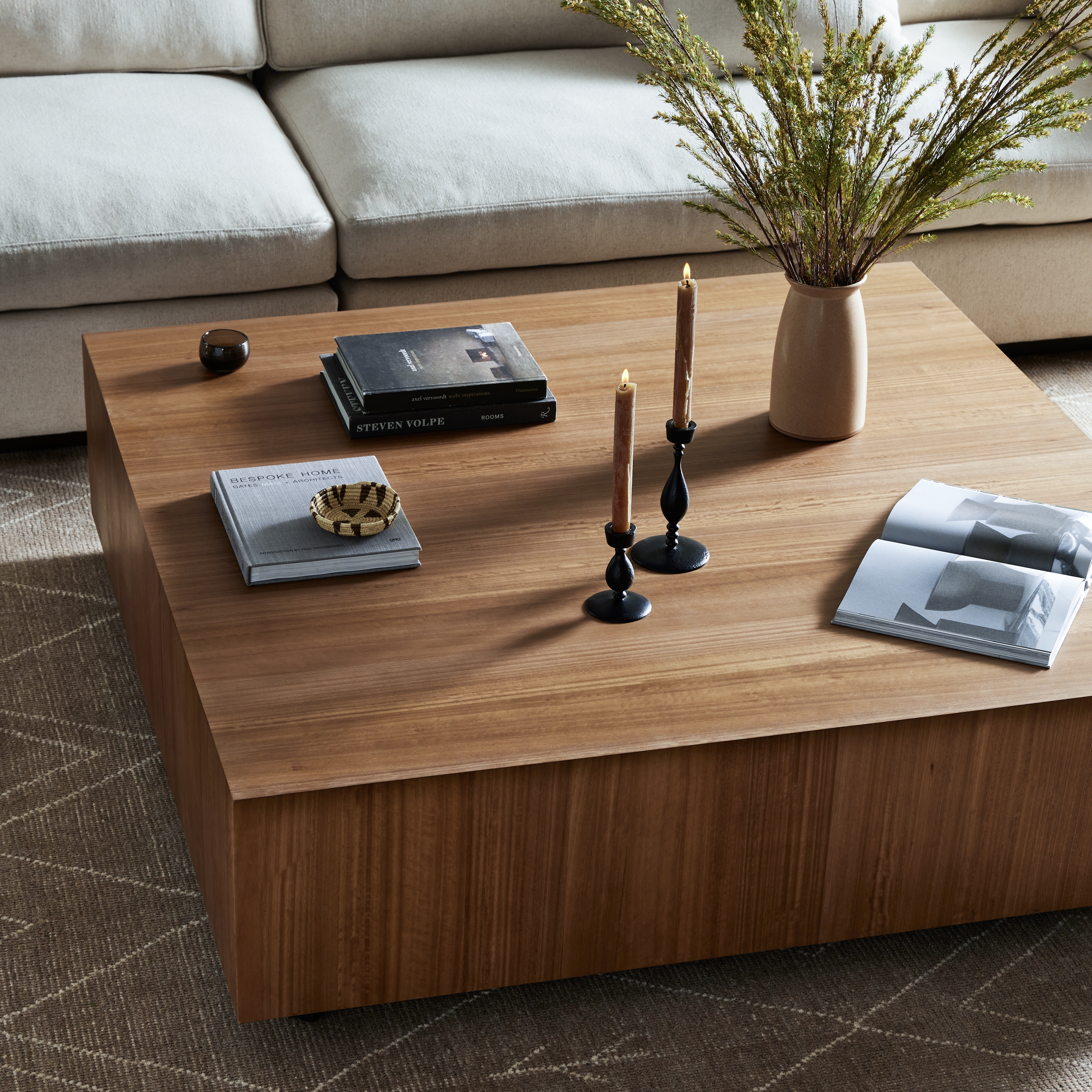 Hudson Large Square Coffee Table - Natural Yukas - Image 11