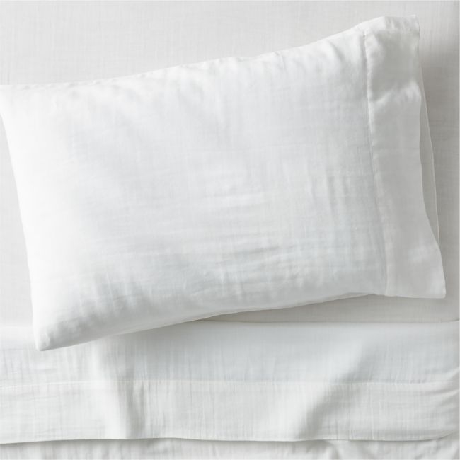 Supersoft Organic Cotton Gauze Pampas Ivory Twin/Twin XL Bed Sheet Set - Image 0