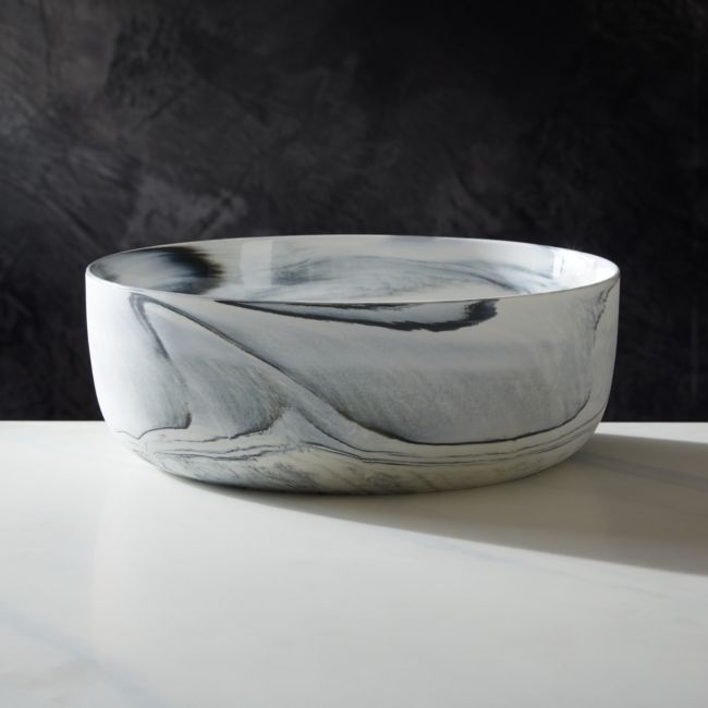 Swirl Black and White Serving Bowl by Jennifer Fisher - Image 0