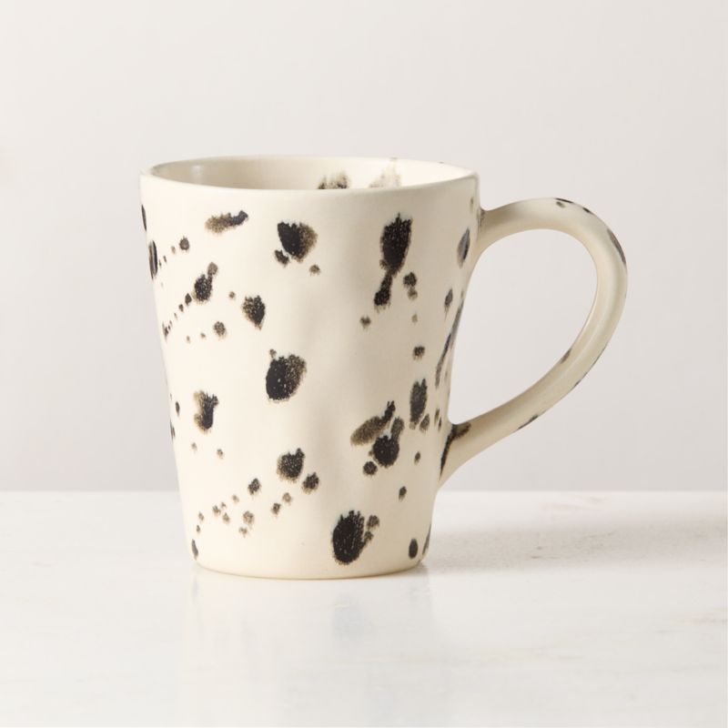 Harper Black and White Splatter Mugs Set of 6 - Image 1