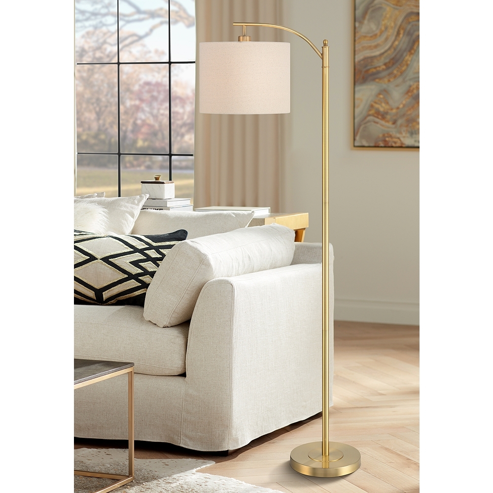 360 Lighting Rayna 61 1/2" High Warm Gold Downbridge Floor Lamp - Image 1
