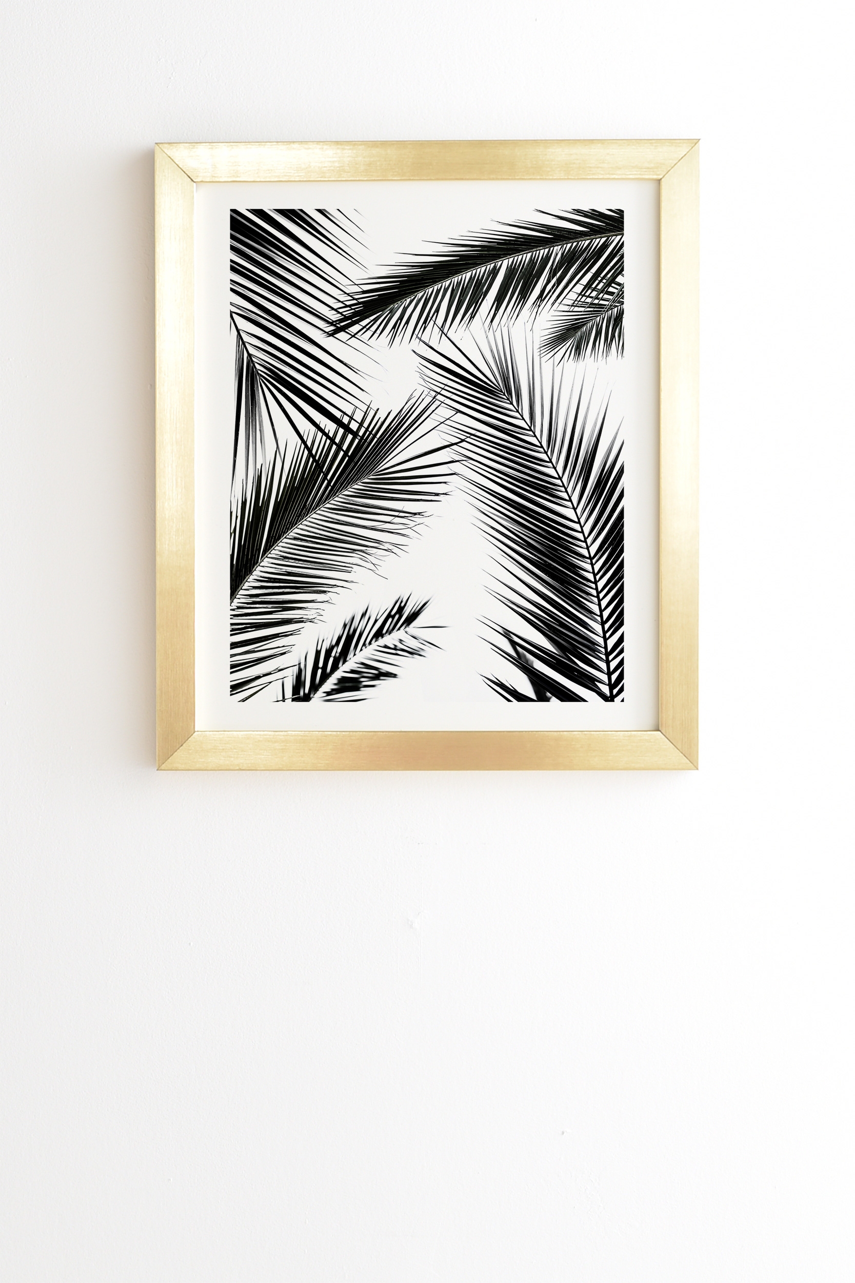 Palm Leaves 10 by Mareike Boehmer - Framed Wall Art Basic Gold 11" x 13" - Image 0