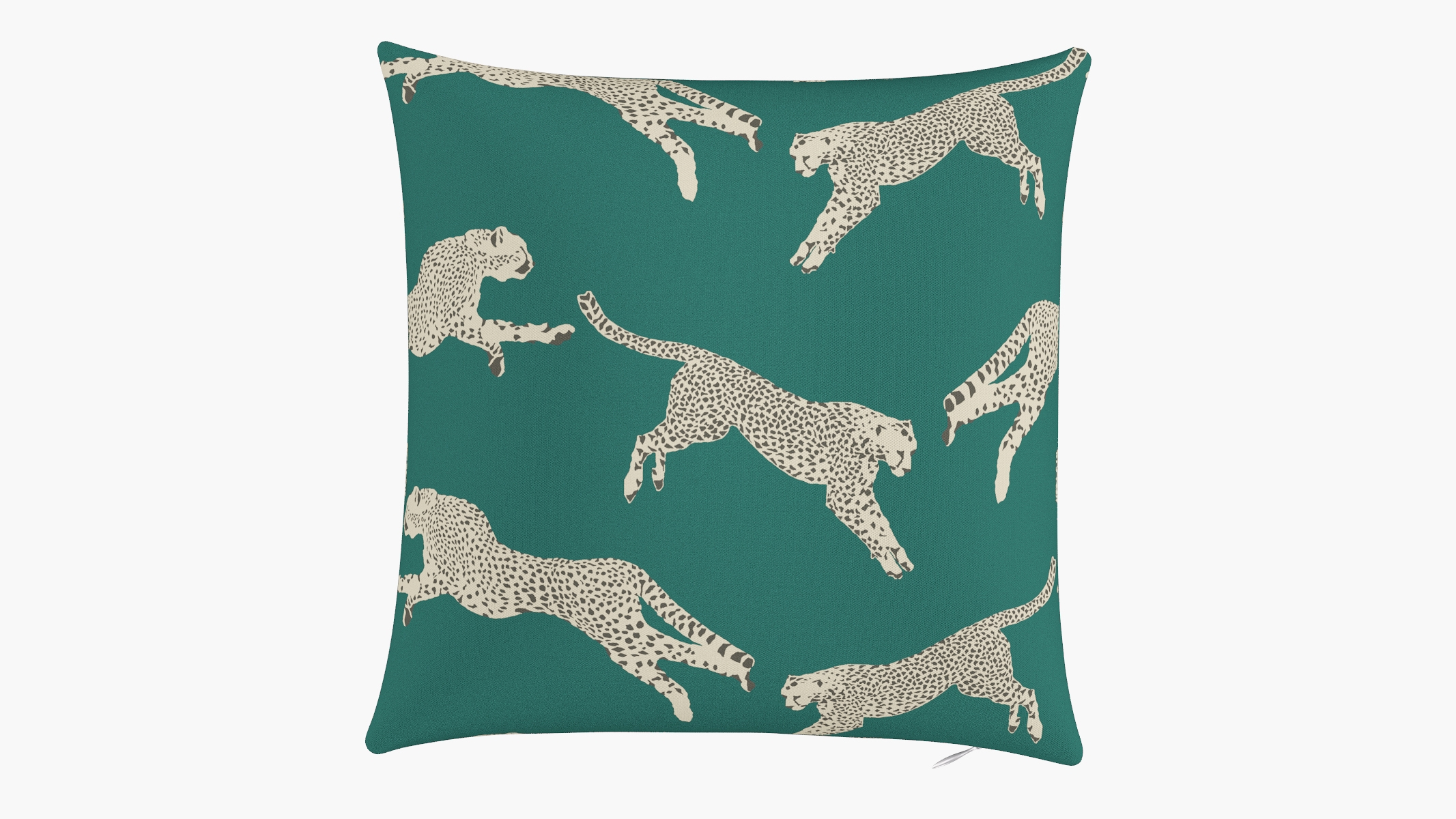 Throw Pillow 16", Polo Green Cheetah, 16" x 16" - Image 0