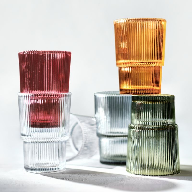 Atwell 16-Oz. Moss Green Stackable Highball Glass - Image 1