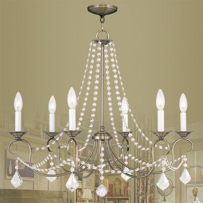 Doane 6 - Light Candle Style Classic / Traditional Chandelier with Crystal Accents - Image 0