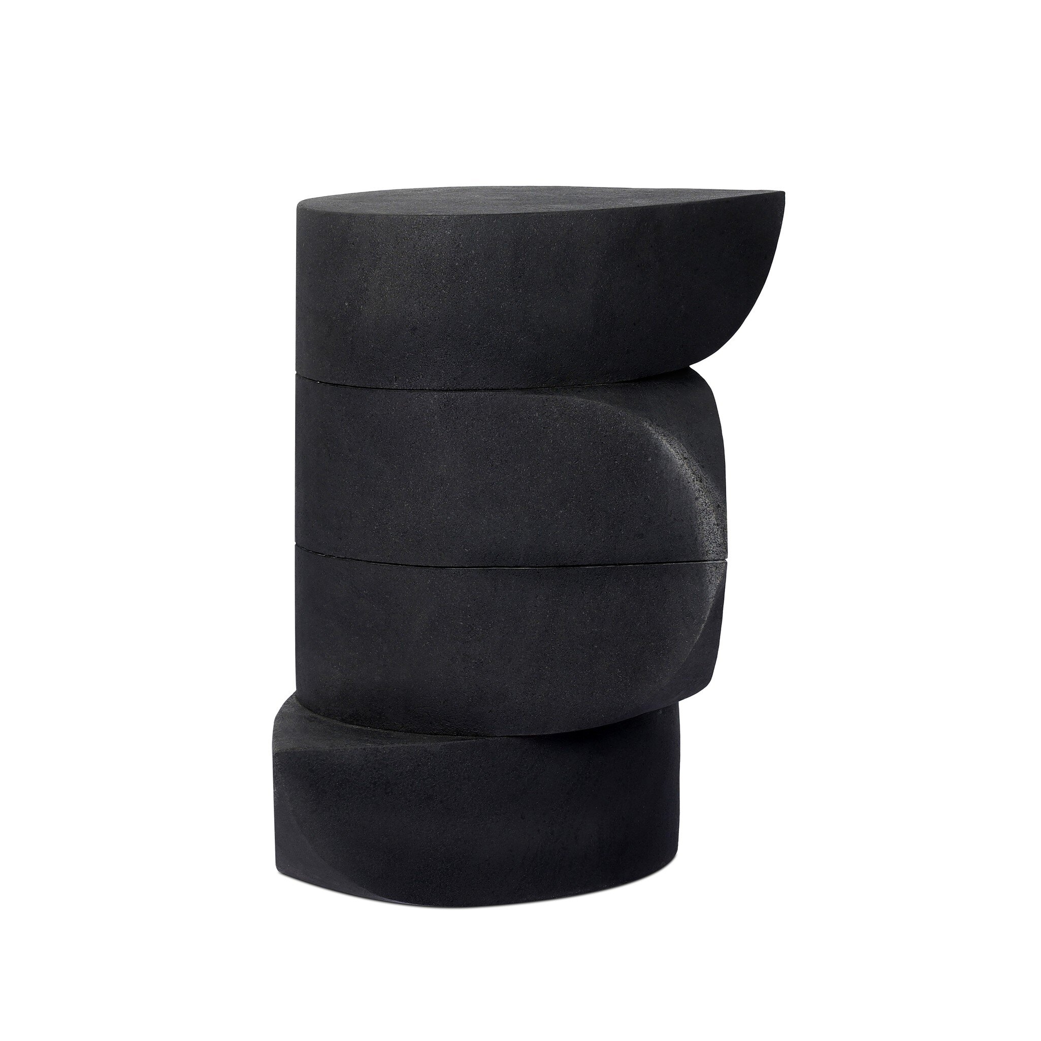 Rockie End Table - Black Lavastone - Image 0