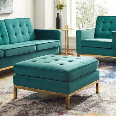Eile Performance Tufted Cocktail Ottoman - Image 0