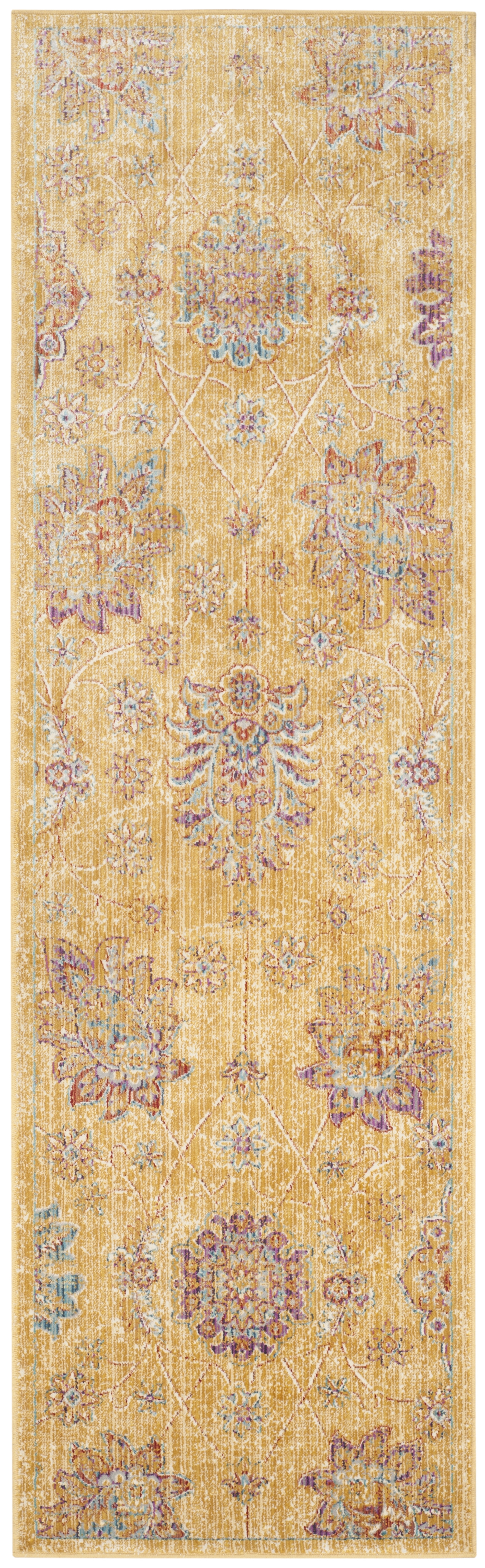 Arlo Home Woven Area Rug, SEVB814E, Gold/Multi,  2' 2" X 7' - Image 0
