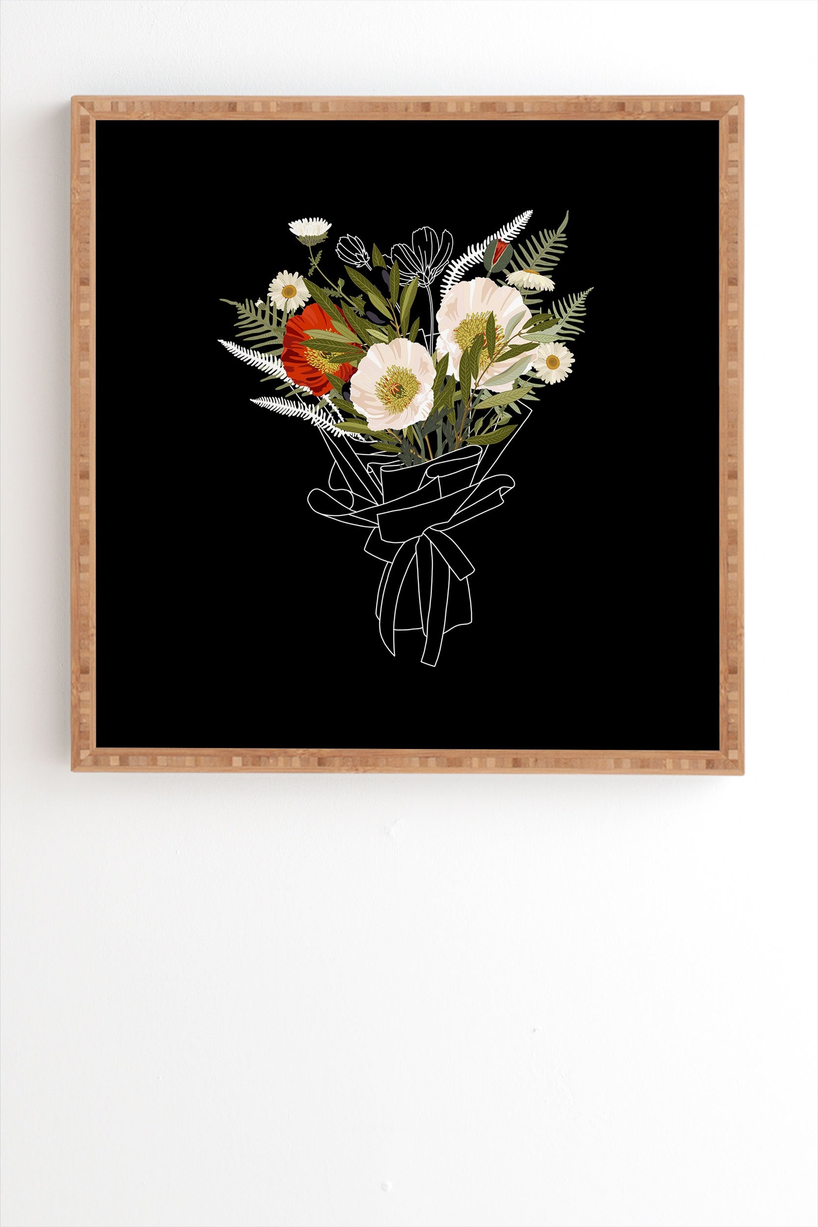 Iveta Abolina Cora Poppy Framed Wall Art - 8" x 9.5" - Image 1