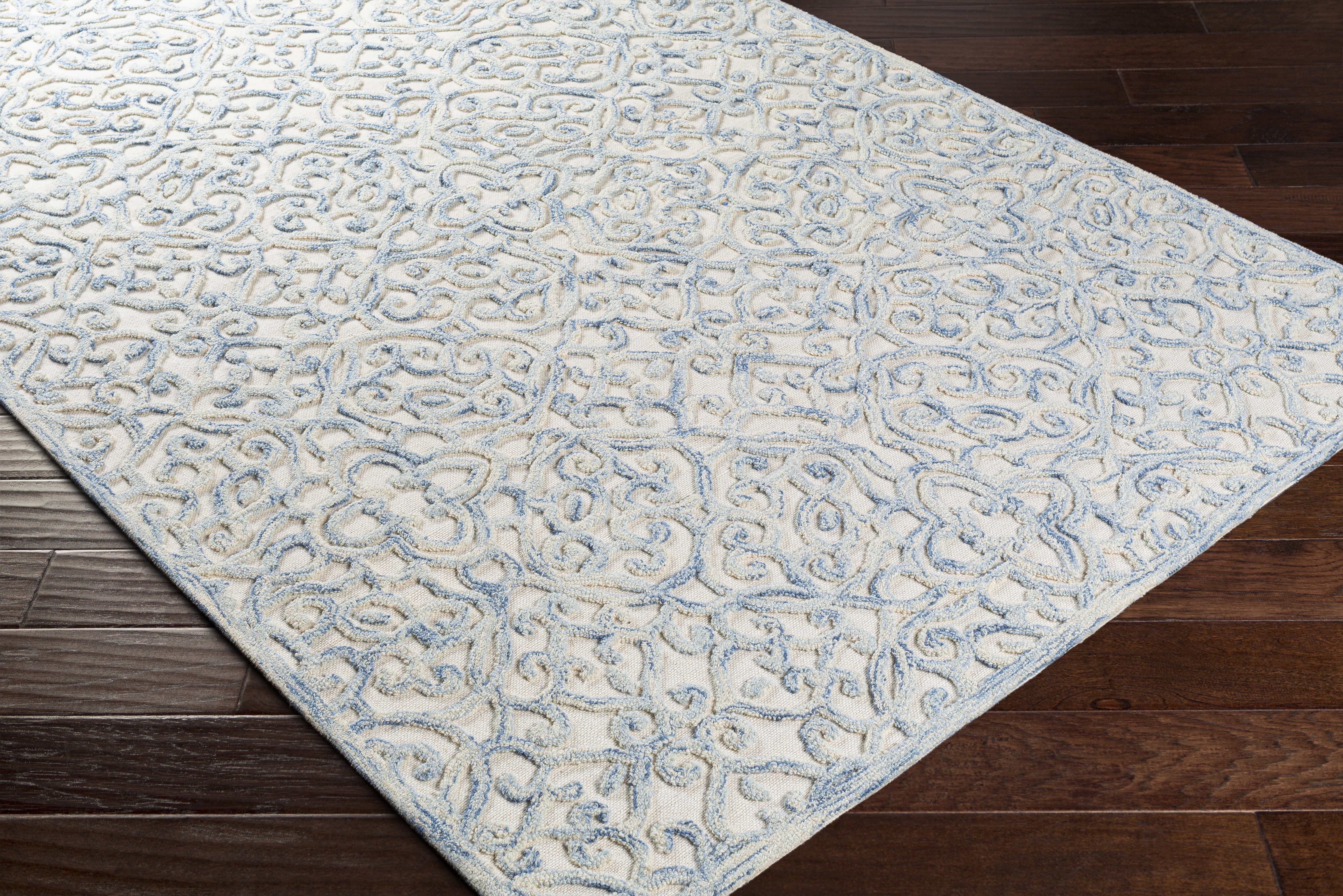Elegance Blue Indoor 2'6" x 4' Handmade Rug - Image 6