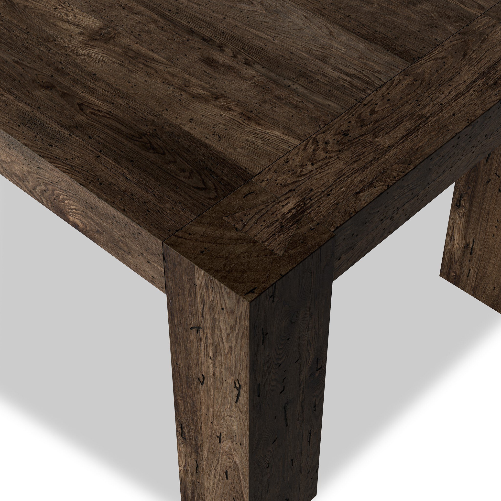 Abaso Dining Table - Ebony Rustic Wormwood Oak - Image 6