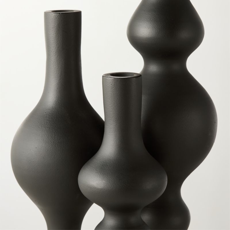 Desenhos Black Cast Aluminum Taper Candle Holder - Image 5