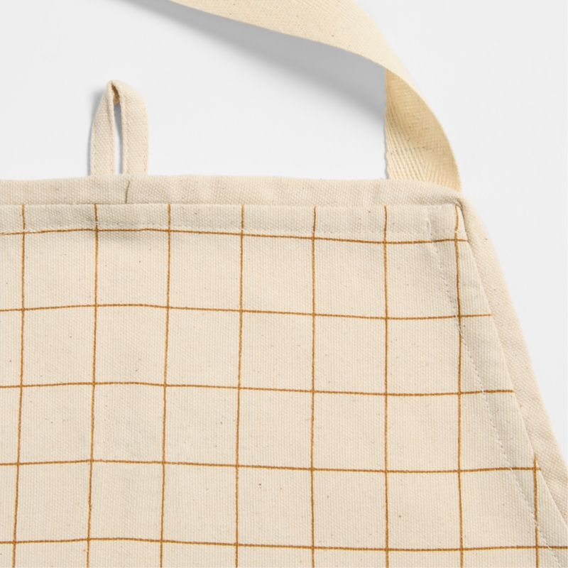 Brown Grid Kids Chef Apron - Image 1
