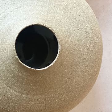 Round Vase, Raw Brown, Small - Image 3
