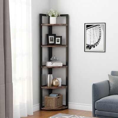Adinda 5 Shelves Triangle Metal Corner Shelf - Image 0