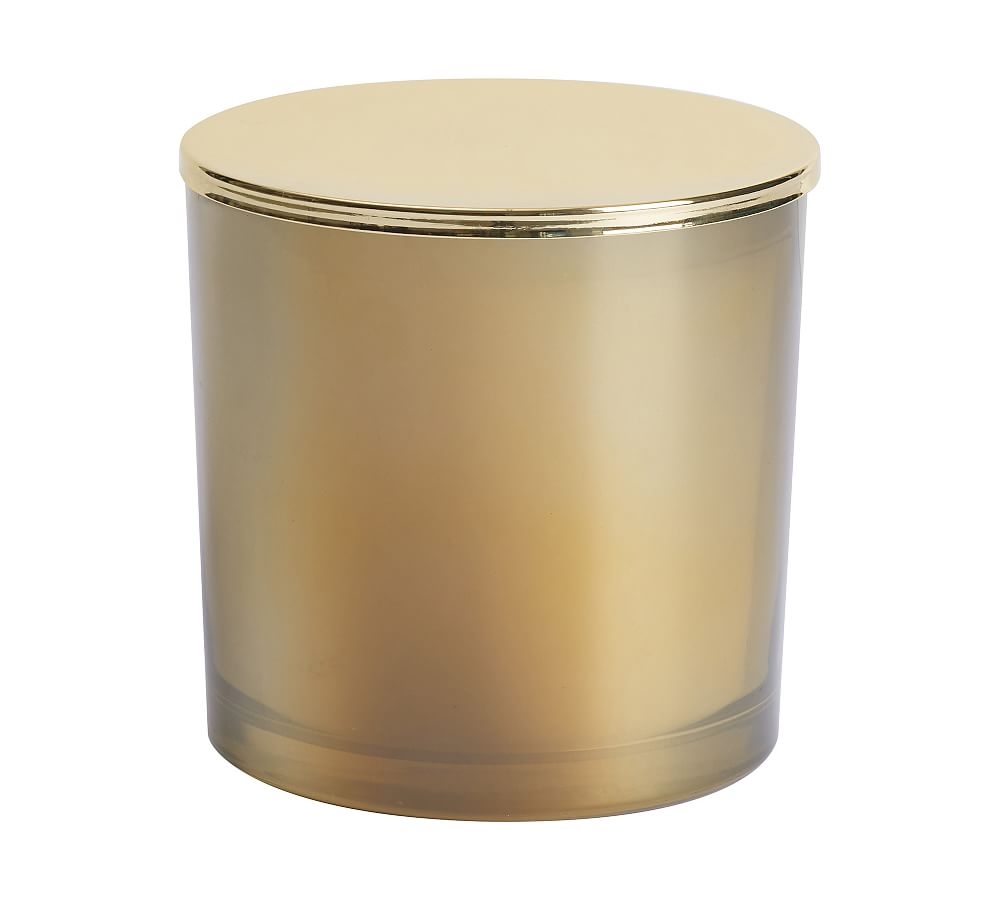 Champagne Cheer Scented Candle, Gold, Large with Lid, 24 oz. - Image 0
