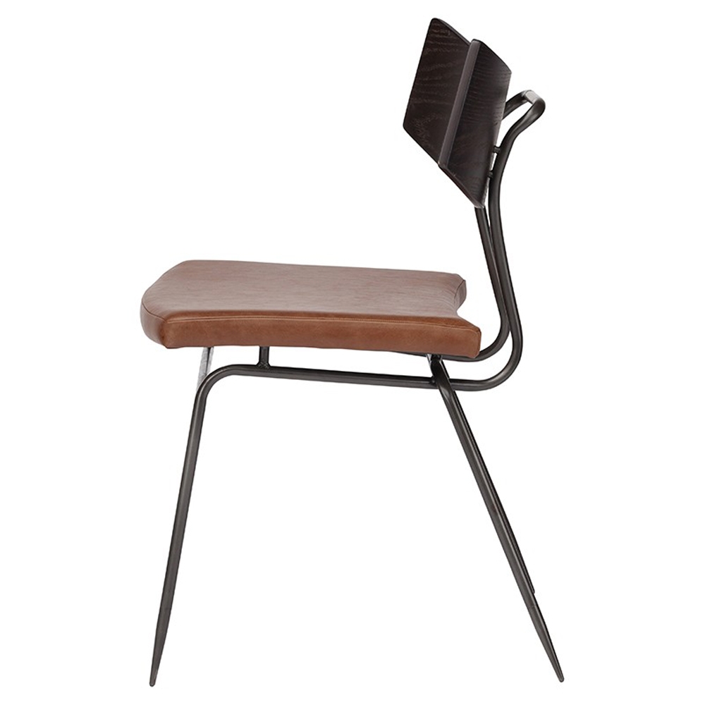 Kamilyn Dining Chair, Caramel and Seared Oak - Image 2