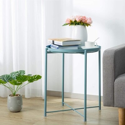 Munise Tray Top Cross Legs End Table - Image 0