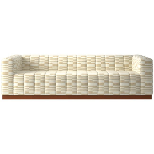 Forte 101" Piano Cloud Sofa with Walnut Base - Image 0