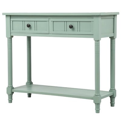 Cjytrexm Daisy Series Console Table Traditional Design With Two Drawers And Bottom Shelf Acacia Mangium(navy) - Image 0