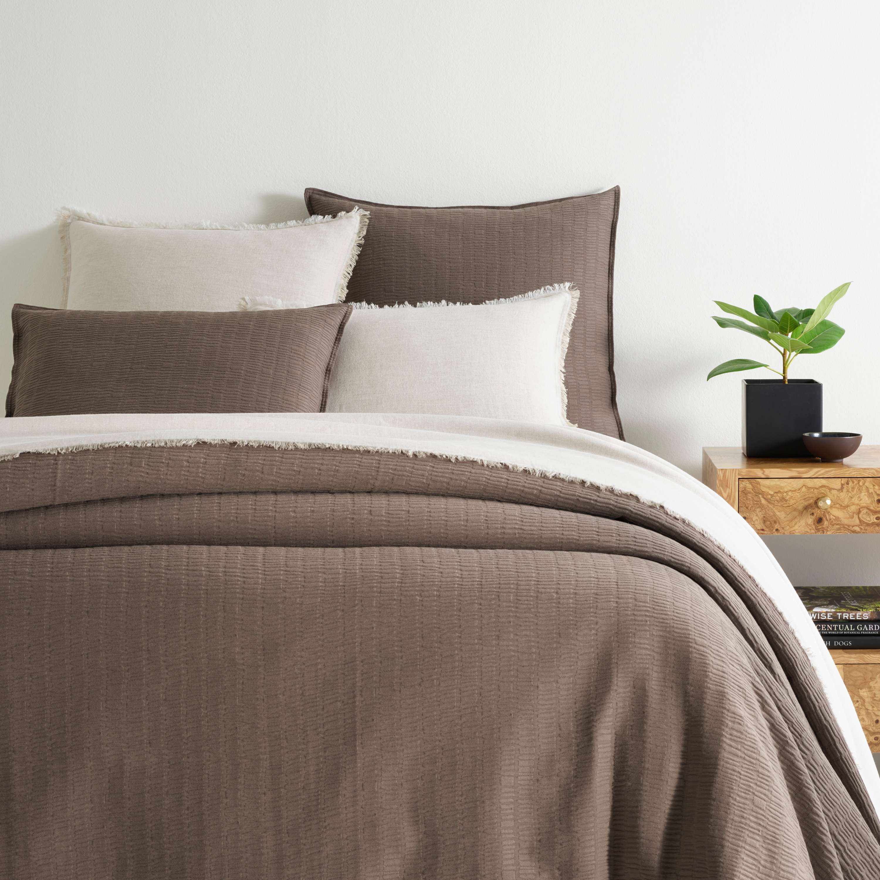 Roark Mushroom Matelasse Coverlet - Image 0