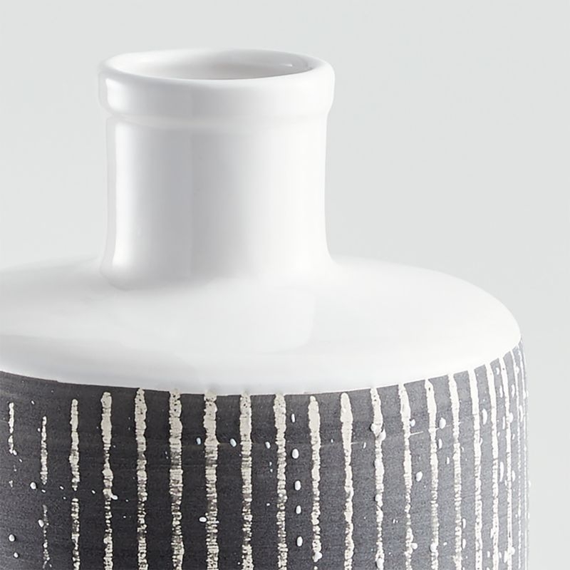 Elmslie Black-and-White Ceramic Bottle Vase - Image 1