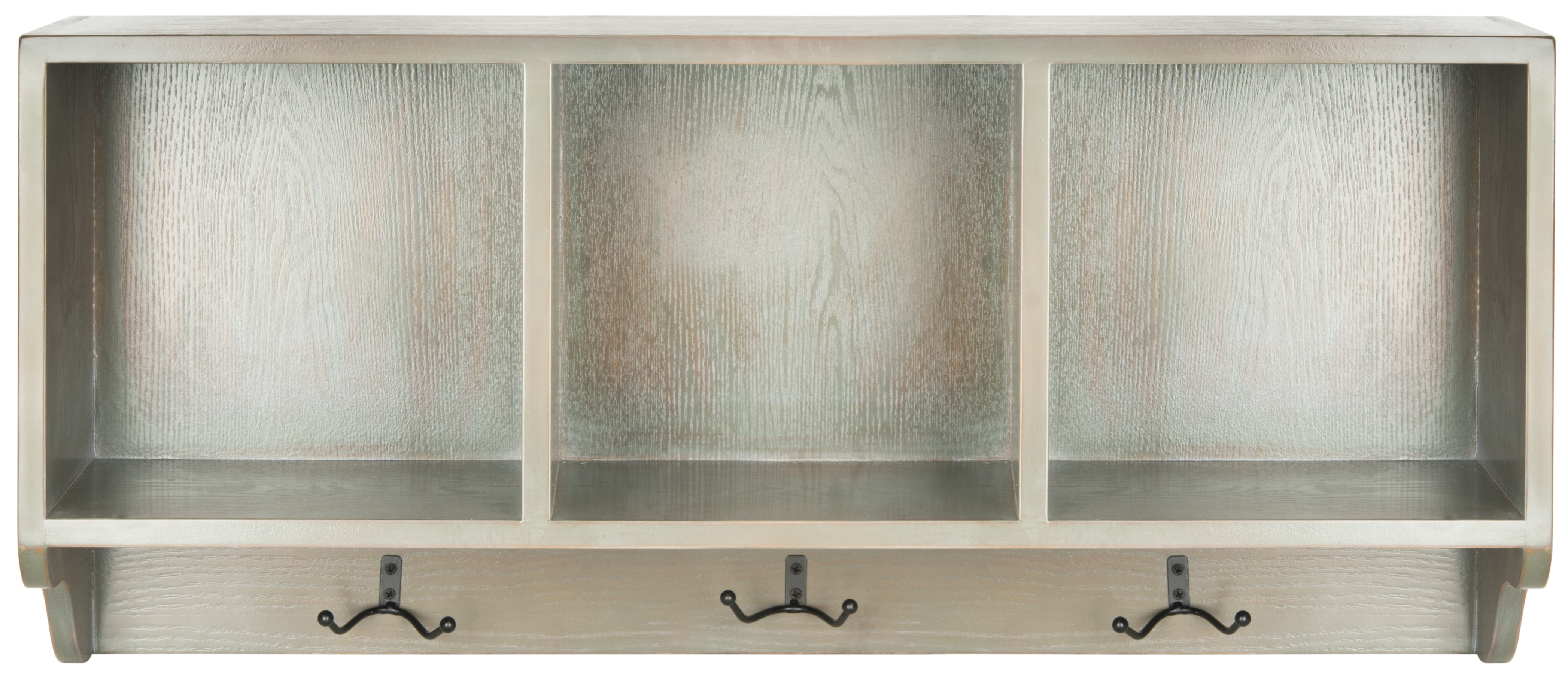 Alice Wall Shelf With Storage Compartments - French Grey - Safavieh - Image 0