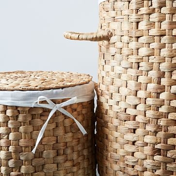 Round Weave Laundry Basket, Set of 2, Natural - Image 1