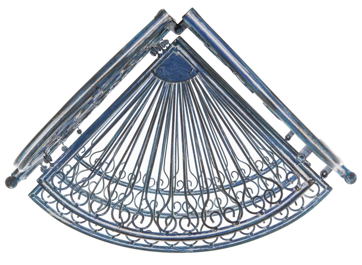 Abarrane 4 Tier Corner Shelf - Mossy Blue - Safavieh - Image 5