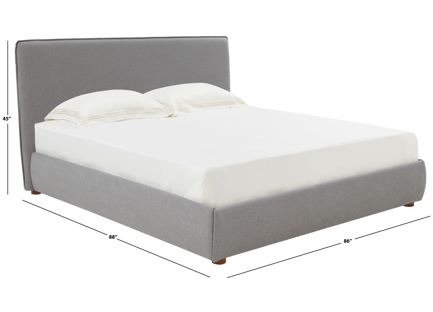 Callahan Boucle Bed - Light Grey - Image 5