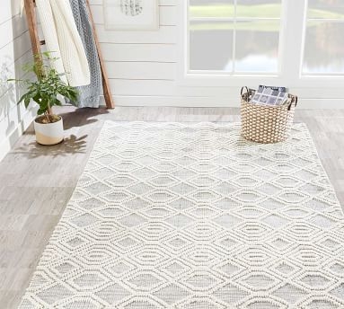 Theros Recycled Material Rug, 8'9 x 11'9", Light Blue - Image 3
