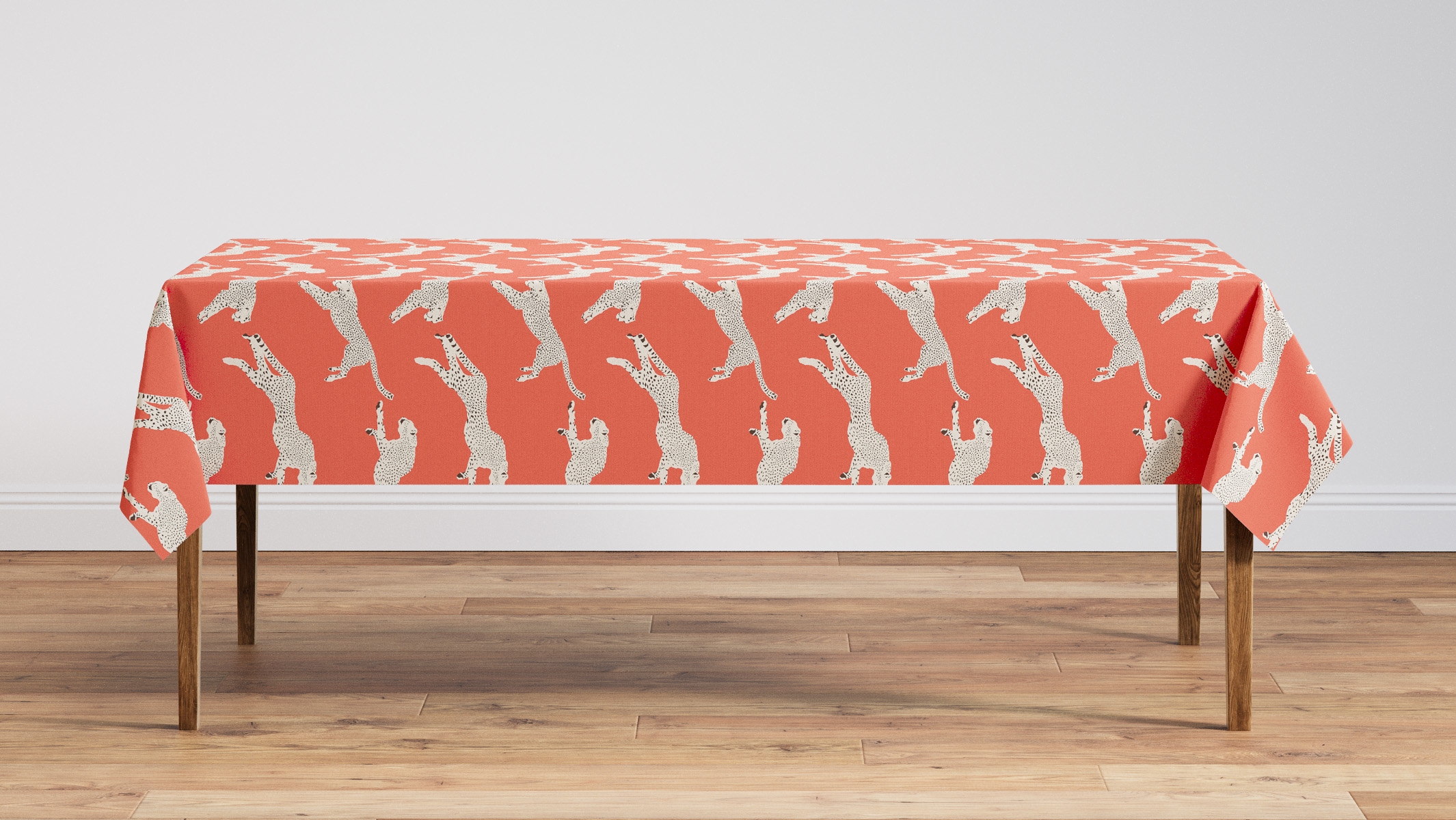 Tablecloth 56" x 90", Henna Cheetah, 56" x 90" - Image 1