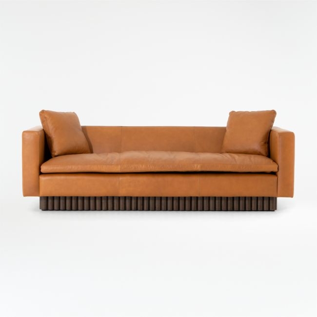 Topher 85" Leather Sofa - Image 0