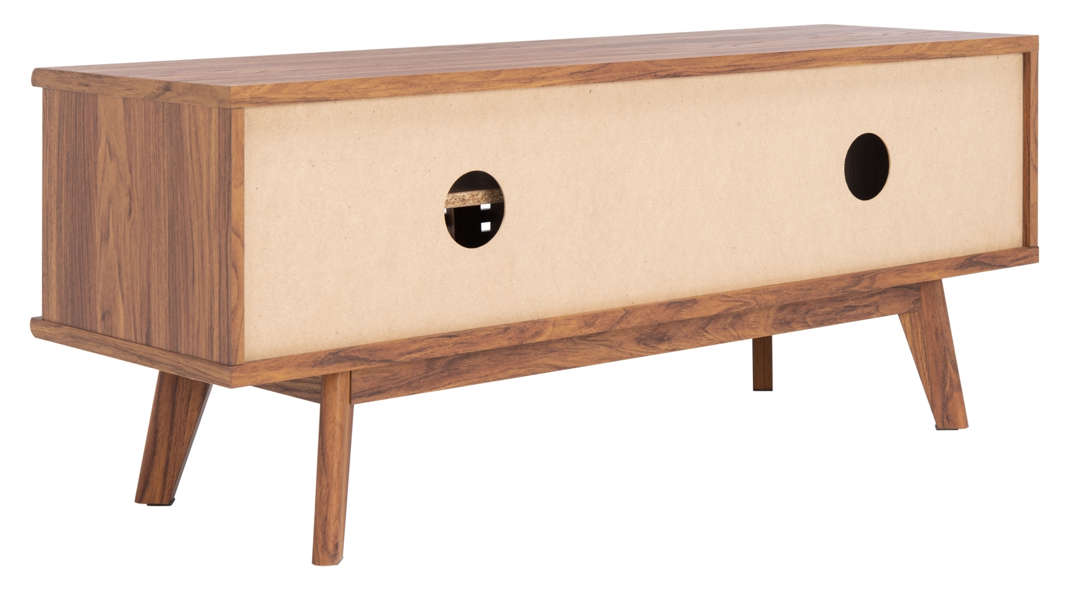 Aurelio 1 Shelf Media Stand - Walnut - Safavieh - Image 6