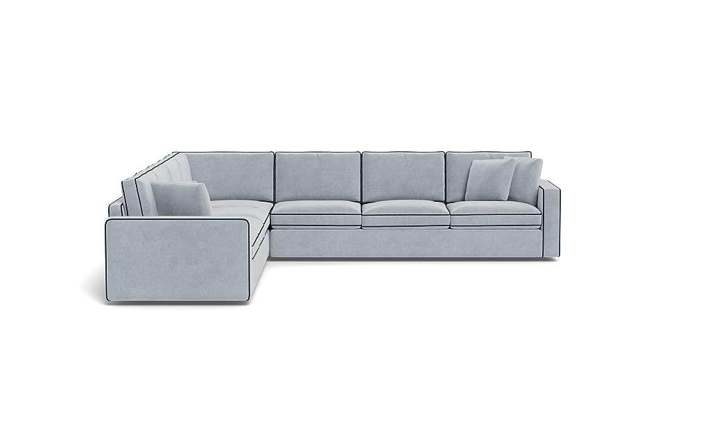 James 3-Piece 6-Seat Corner Sectional with Contrast Piping - Image 0
