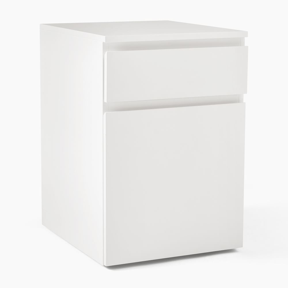 Parsons Rolling File Cabinet, White - Image 0
