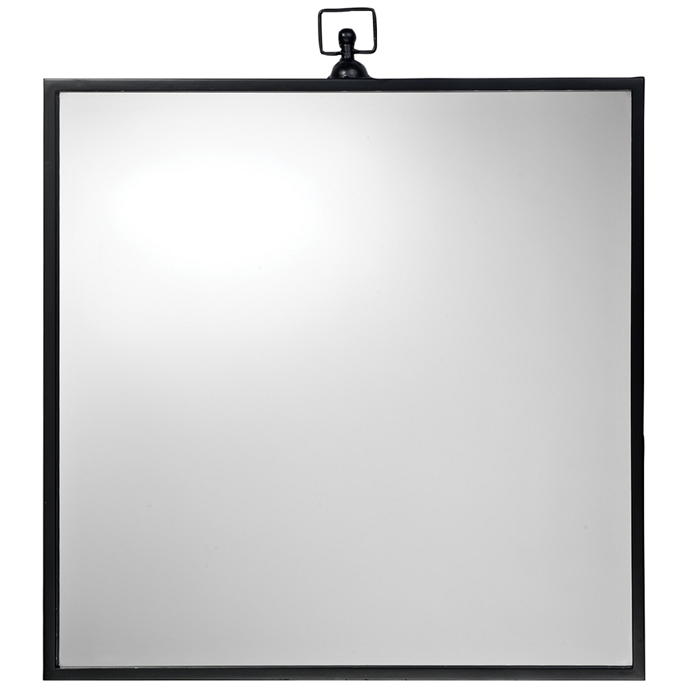 Jamie Young Vince Black 23 1/2" x 26 1/2" Metal Wall Mirror - Style # 77E67 - Image 0