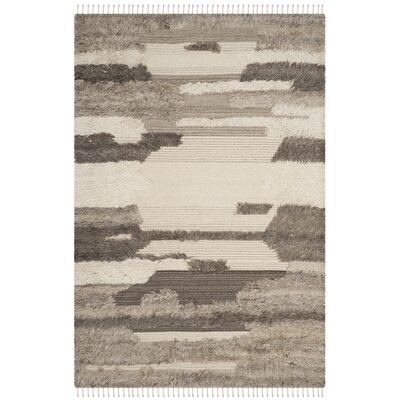 Risner Wool/Cotton Ivory/Gray Area Rug - Image 0